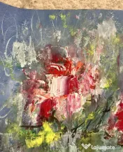 Tablou floral original cu trandafiri romantici