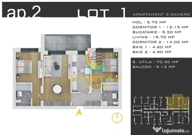 Pallady 3 camere decomandat 80 mp + loc parcare gratuit - Bucuresti (Bucuresti-Ilfov)