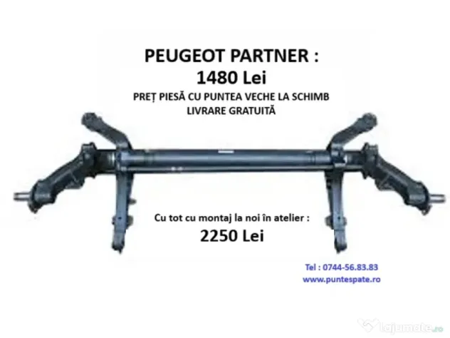 Punte spate peugeot 206,de la 550 Lei, Garantie 2 ani, Livrare Gratuita