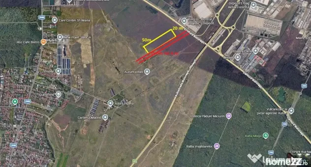 Teren 10000 mp zona Pipera Radiofar pt Investitie 89 euro/mp - Voluntari (Bucuresti-Ilfov)