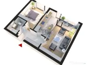 Com 0% Ap 2 Camere Incalzire in Pardoseala Ansamblu Nou Raho 