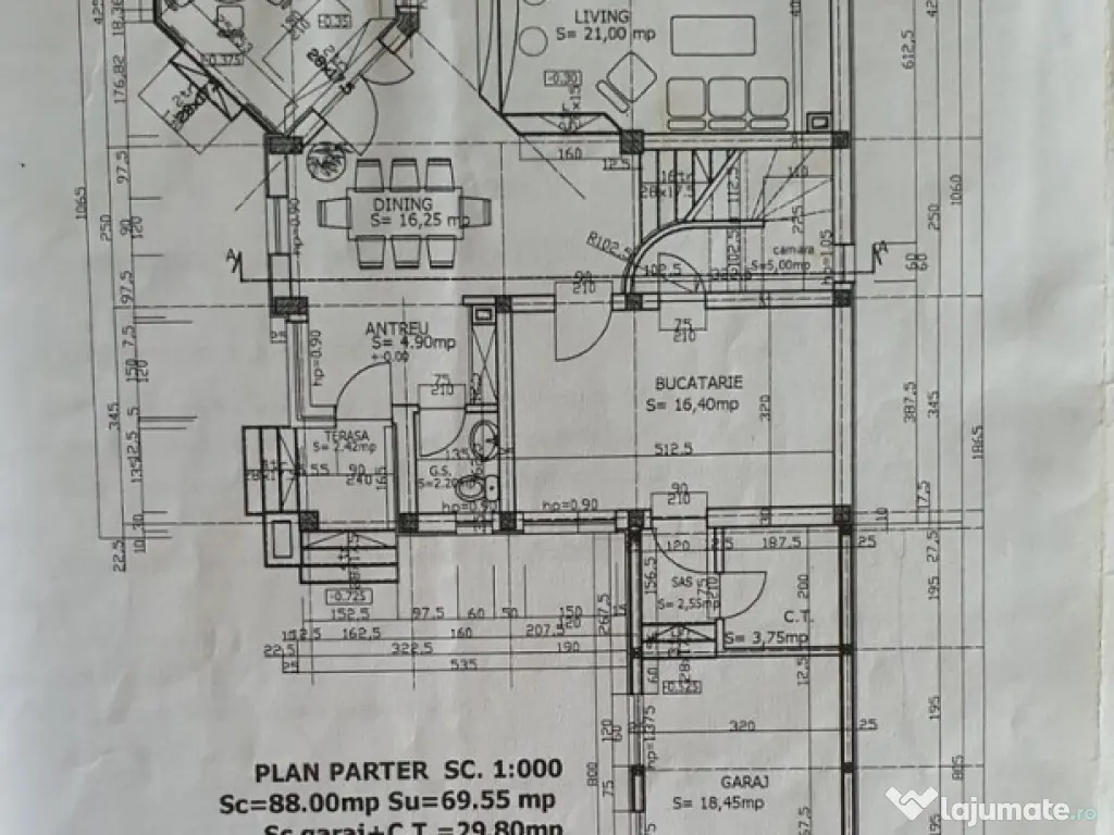 PAULESTI z.Cocosesti- zona buna, P+1E la rosu la 100000 eu