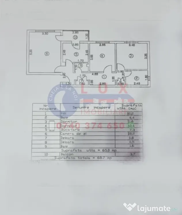 ID 3531 Apartament 3 camere LA CHEIE - Cartier E3