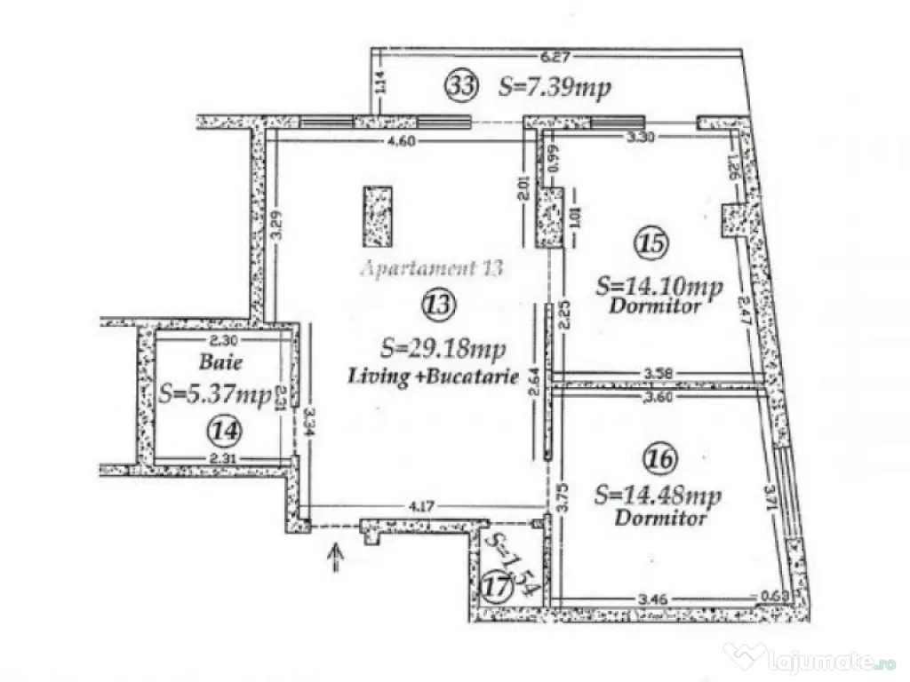 Decebal apartament 3 camere Bloc 2013 - Complet Renovat