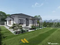 Casa cu 4 camere la roșu,finisat sau la cheie, 107 mp, zona