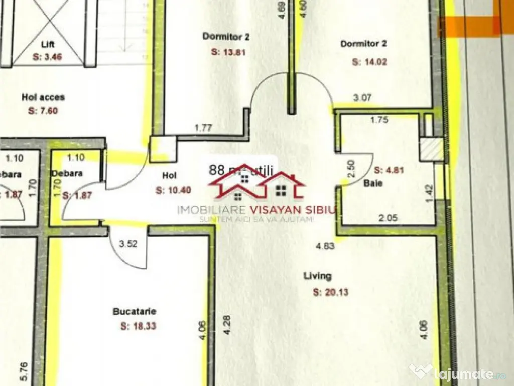 Ap nou 3 cam,la cheie,Mall Selimbar,zona Doamna Stanca