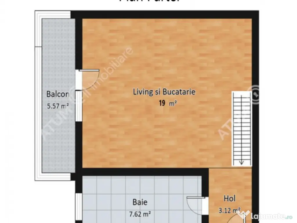 Apartament cu 3 camere 2 bai si balcon in zona Rahovei din S