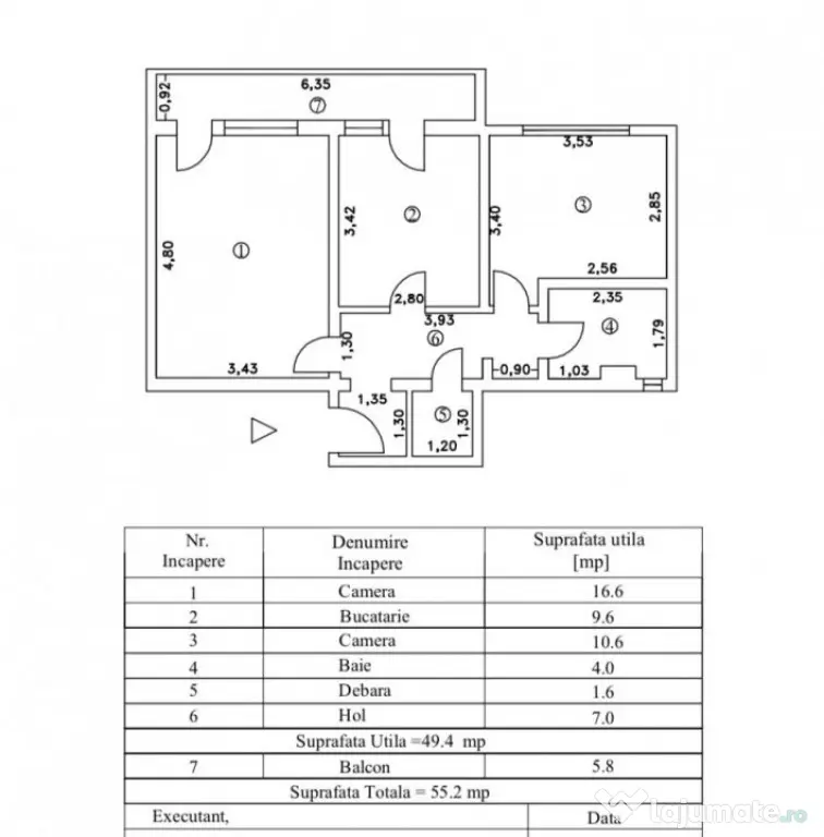 Apartament 2 camere decomandat, Vidin.