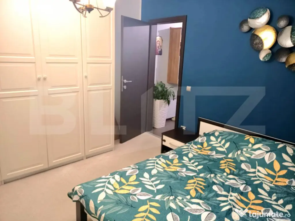 Apartament 2 camere, 52mp, mobilat modern, parcare, zona Tau