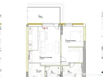 Apartament cu 2 camere, 63.67 mp, dressing, terasa 12.78 mp,