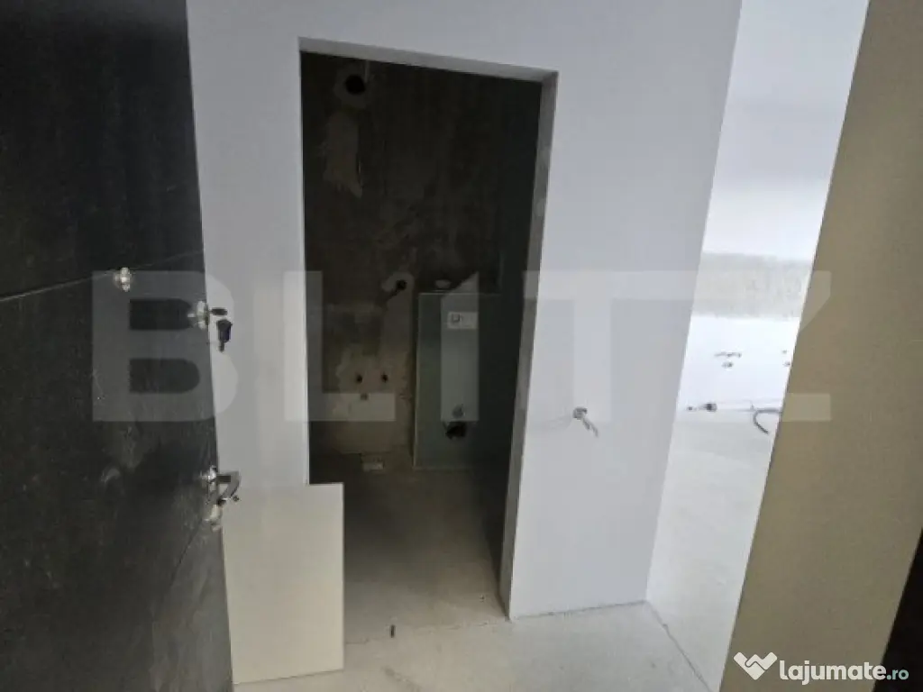 Apartament de 2 camere, semifinisat, 52 mp, garaj, zona Cale