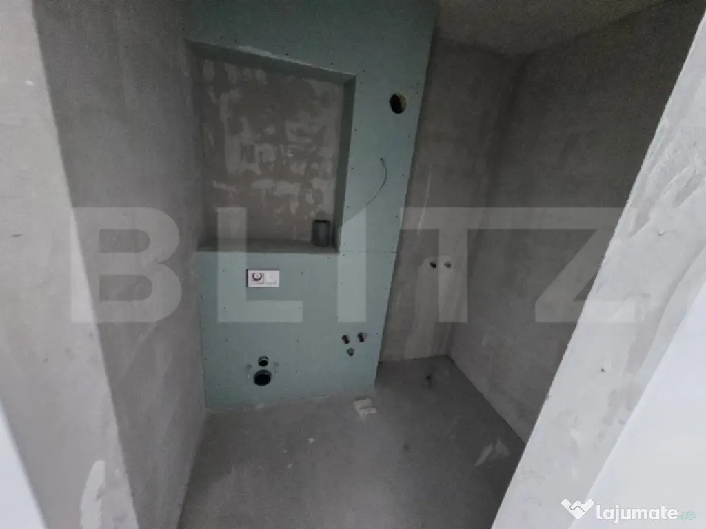 Apartament de 2 camere, semifinisat, 52 mp, garaj, zona Cale