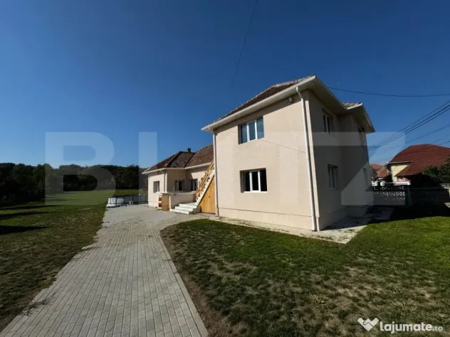 Casă cu 5 camere și spațiu comercial, teren 4079mp, zona - Teius (Alba)