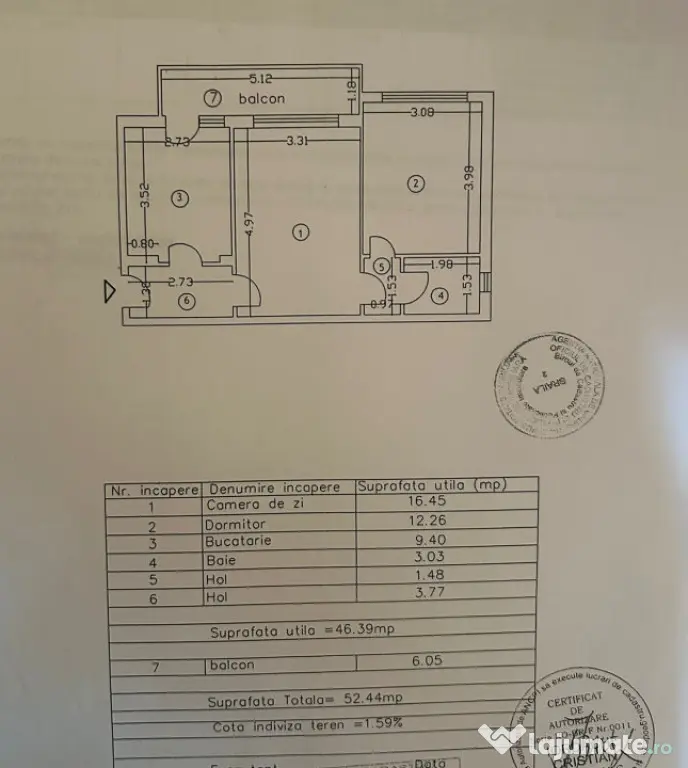 Apartament 2 camere confort 1, Obor, 52mp, mobilat utilat