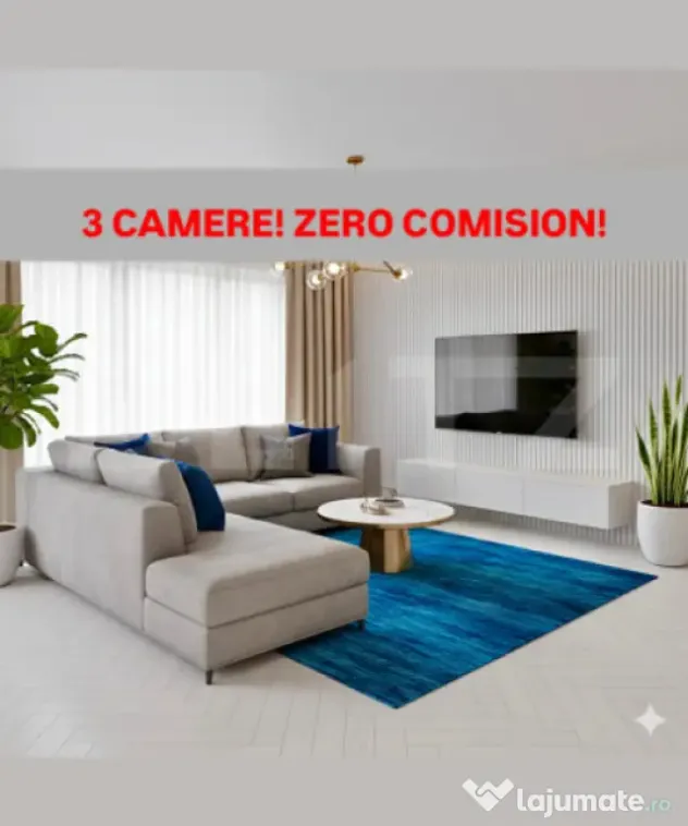 SUPER PRET!Apartament cu 3 camere + balcon, 1 loc de parcare