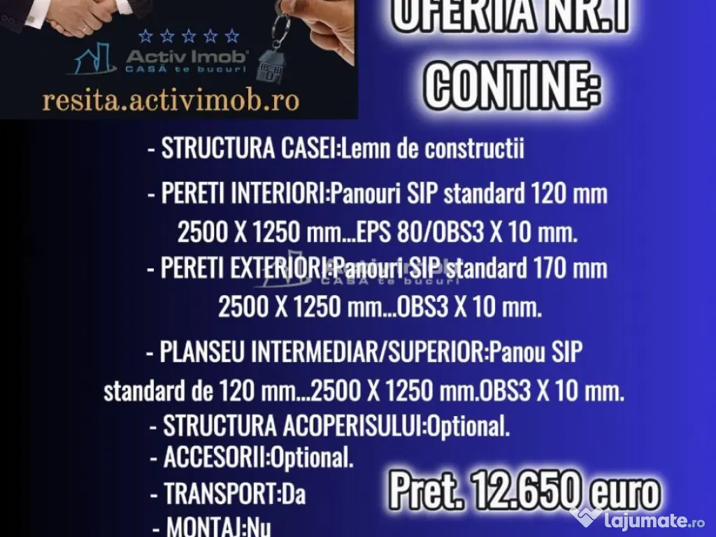 Case din lemn 115 Mp.in tot Jud.Caras Severin