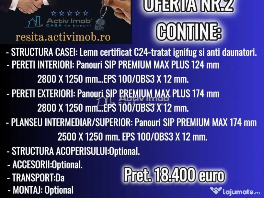 Case din lemn 115 Mp.in tot Jud.Caras Severin