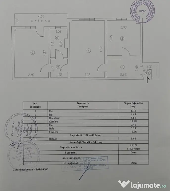 Apartament 2 camere 54mp confort 1, zona Hipodrom, mobilat u