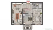 Apartament NOU LA CHEIE cu 2 camere de vânzare 