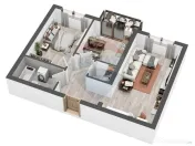 Apartament NOU LA CHEIE cu 2 camere de vânzare 