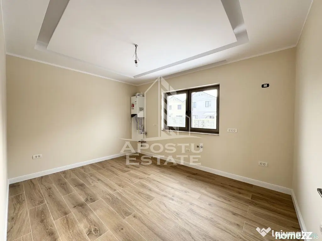 Duplex cu perete dublu, 4 camere si 3 bai finalizat, toate utilitatile - Giroc (Timis)