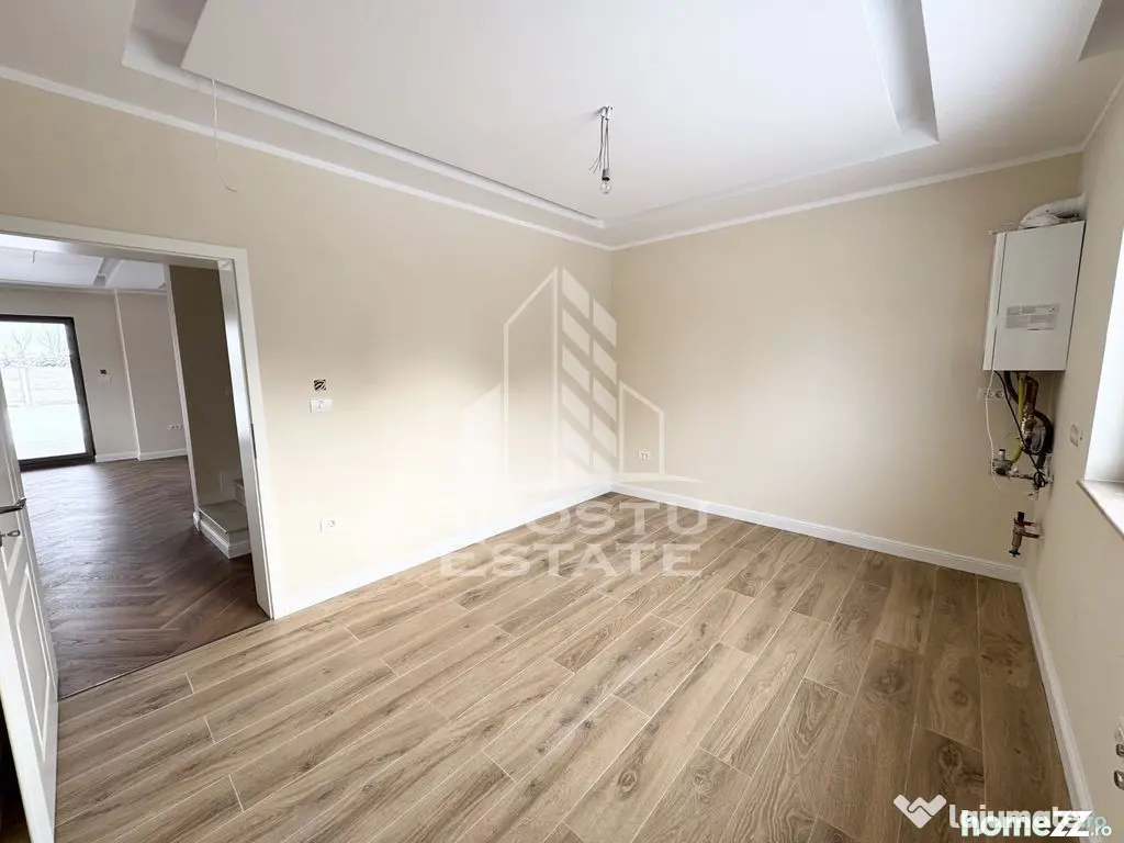 Duplex cu perete dublu, 4 camere si 3 bai finalizat, toate utilitatile - Giroc (Timis)