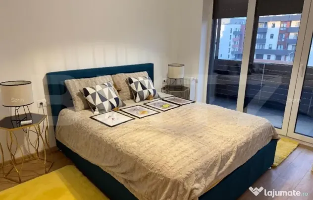 Apartament cu 2 camere + birou mobilat si utilat complet, 56