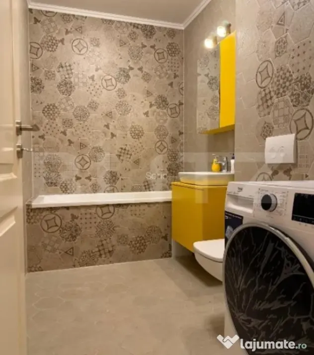 Apartament cu 2 camere + birou mobilat si utilat complet, 56