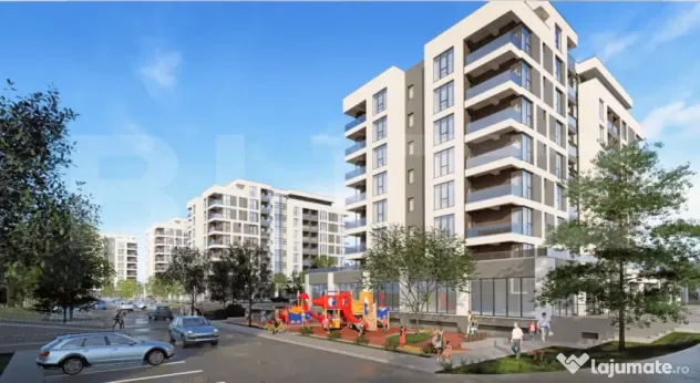 Apartament 3 camere, 61 mp, cu terasa de 77 mp, plata la dez