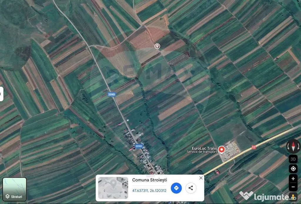 Teren extravilan 30077mp Stroiesti / Soseaua DN17, Suceava