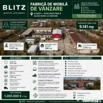 Hale, spațiu producție și depozitare 3187 mp și teren 91