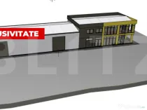 Cladire de birouri + 3 Hale, teren 4300 mp, Sebes