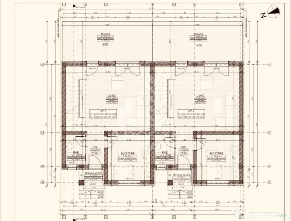 Case insiruite cu 3 camere, toate utilitatile, finalizat la asfalt. - Giroc (Timis)
