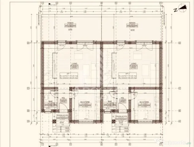 Case insiruite cu 3 camere, toate utilitatile, finalizat la asfalt. - Giroc (Timis)