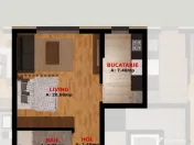 Apartament 2 camere si garsoniera la 1,5 km de Bucuresti. 