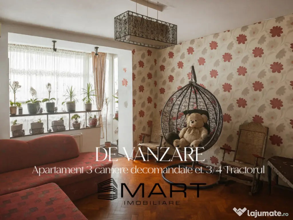 Apartament 3 camere decomandate zona Tractorul