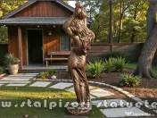 Statuetă Venus cu părul lung, arămiu patinat, model S71. 