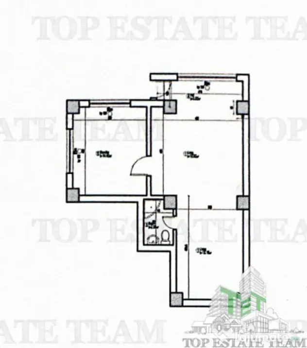 Apartament 2 camere si curte de 37 mp, aproape de Scoala 179