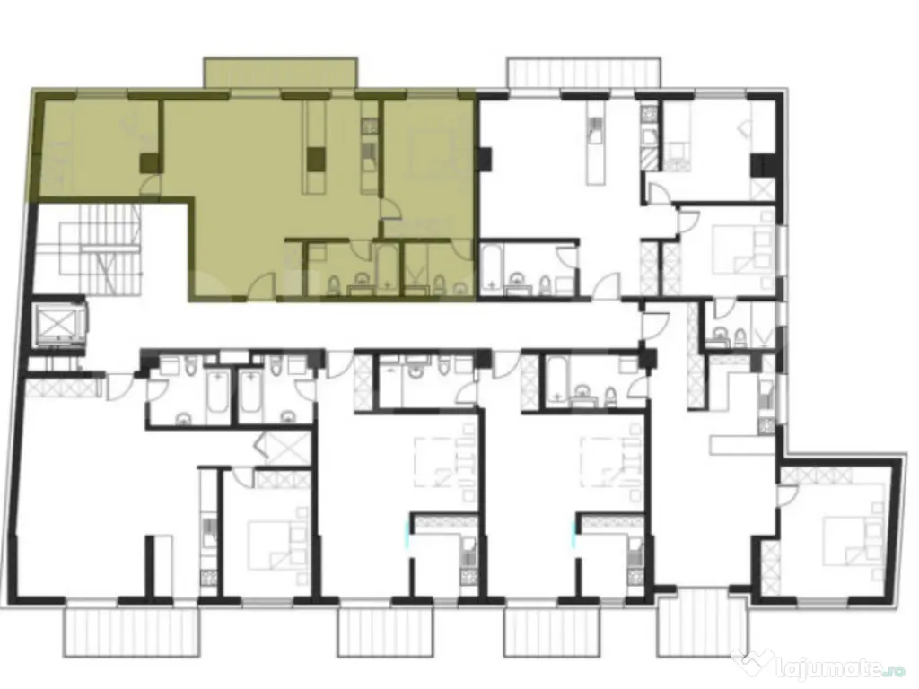 Apartament cu 3 camere, 2 bai, 75 mp, bloc nou, zona Iulius