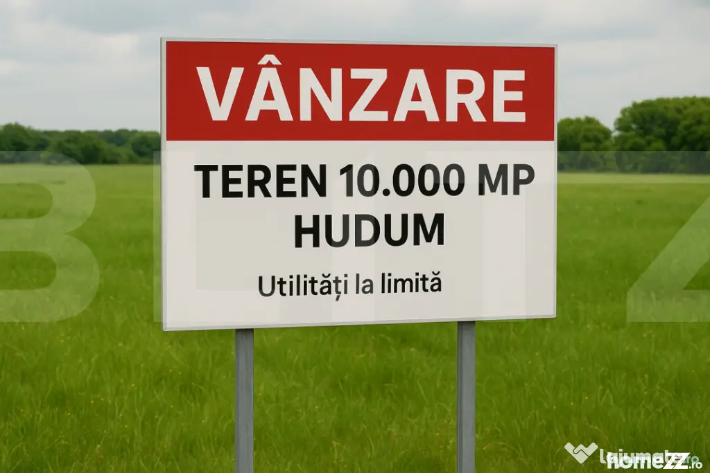 Teren cu potențial major de dezvoltare – 10.000 mp Hudum - Curtesti (Botosani)