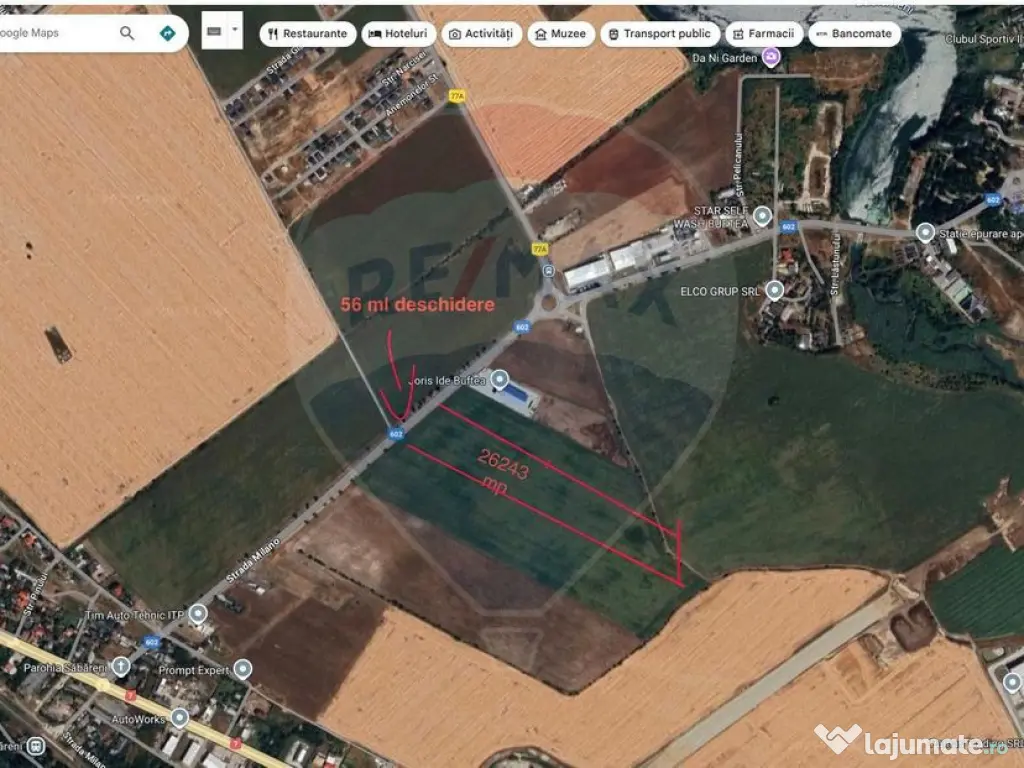 VANZARE Teren intravilan industrial BUFTEA/Strada Milano/...