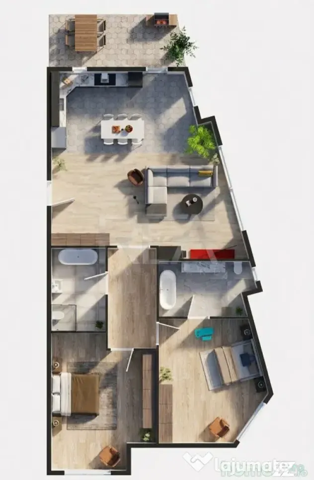 Apartament 3 camere bloc tip Boutique Tineretului