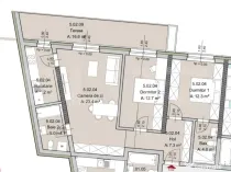 Apartament 3 camere, 71 mp, Terasa 17 mp, Imobil Nou, Zona T