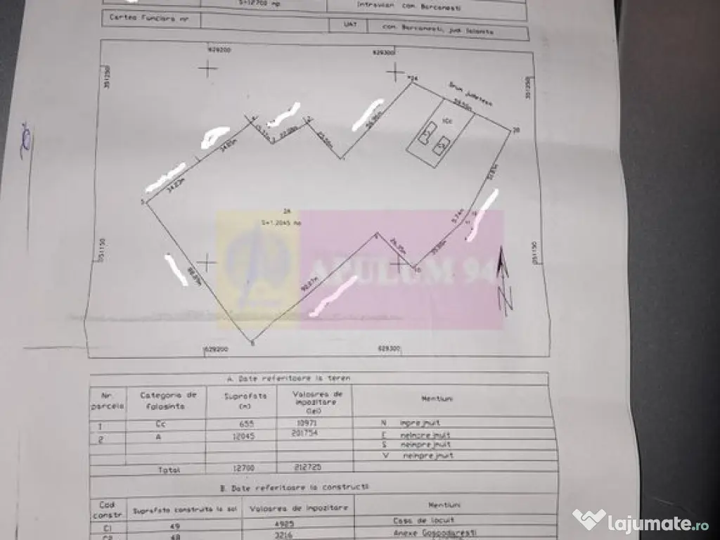 BARCANESTI - casa +curte+teren 16k mp