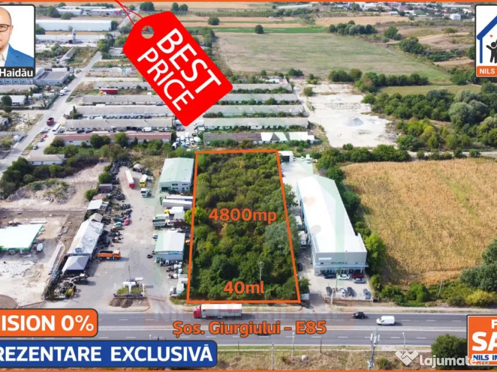 Teren 4967mp | Intravilan | Utilitati | Jilava - Sos. Giurgi