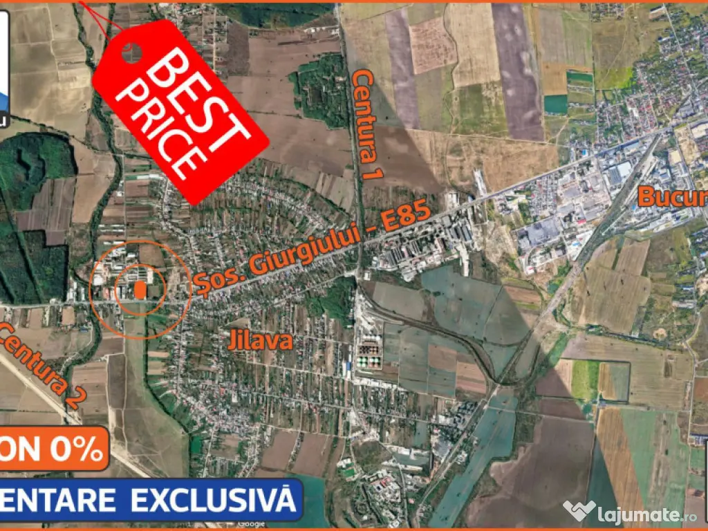 Teren 4967mp | Intravilan | Utilitati | Jilava - Sos. Giurgi