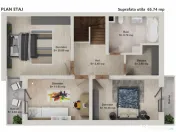 Casa noua 4 camere tip duplex în Sânpetru, Brașov 