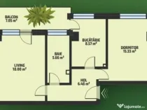 Apartament 2 camere decomandat, etaj intermediar, Tatarasi