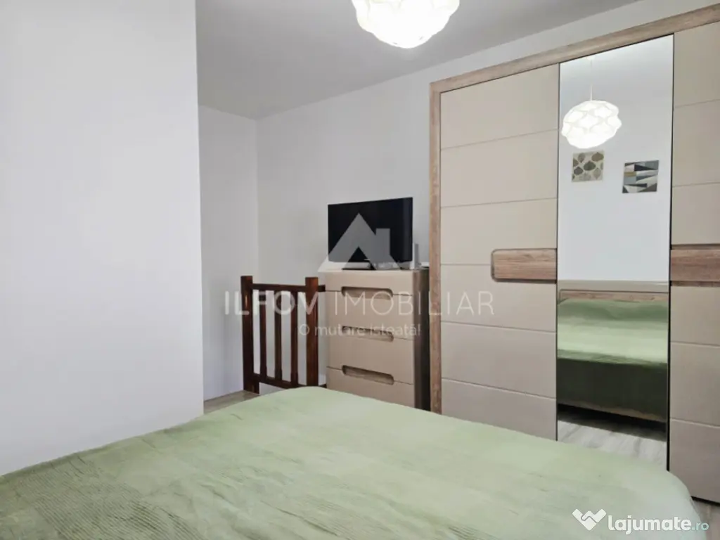 Studio 2 nivele 42mp, utilat si mobilat, curte 11mp, parcare