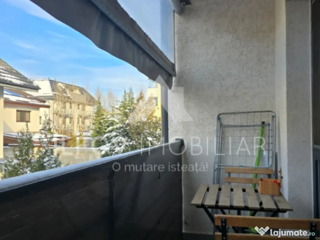 Studio 2 nivele 42mp, utilat si mobilat, curte 11mp, parcare